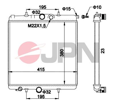 Radiaator, mootorijahutus, JPN 60C9040-JPN