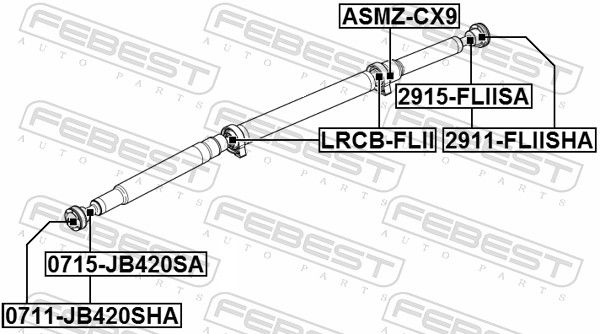 FEBEST 0715-JB420SA Bellow, propshaft