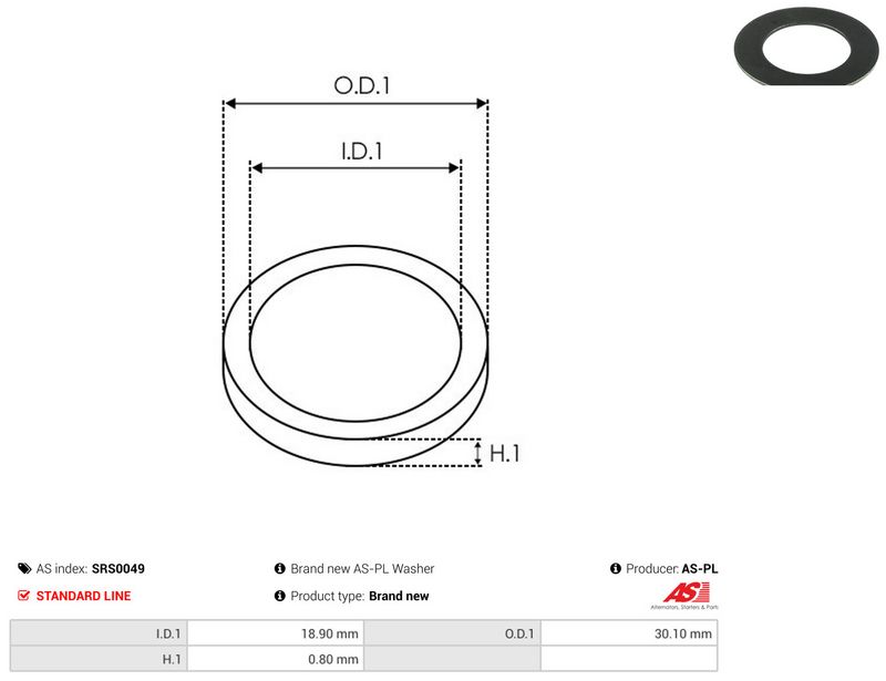 AS-PL SRS0049 Repair Set, alternator