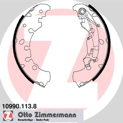 Комплект гальмівних колодок, Zimmermann 10990.113.8