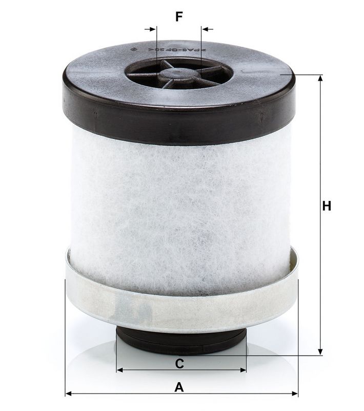 Carterontluchtingssysteem filter past: HYDROVANE 15, 25, 5, 502, V01, V02, V04