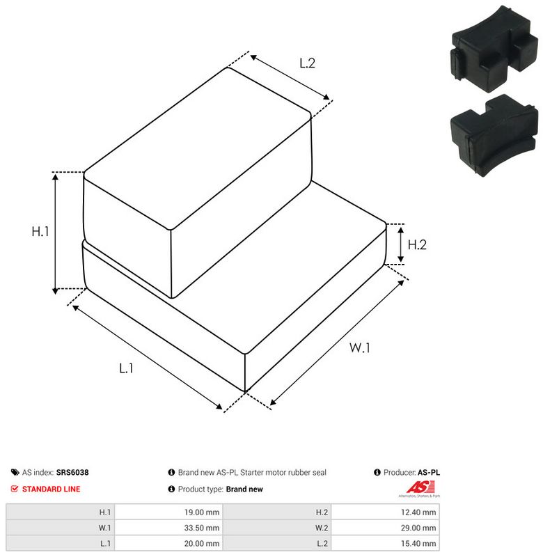 AS-PL SRS6038 Repair Kit, starter