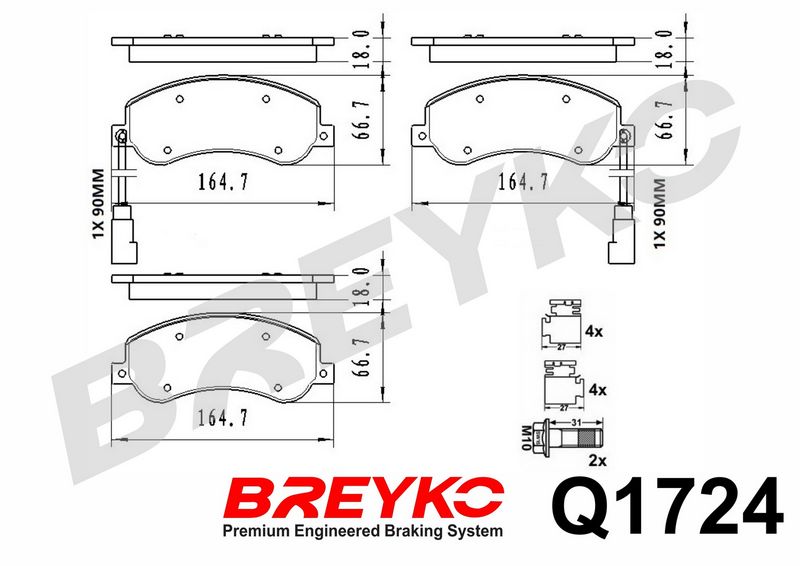 DAVID VASCO Q1724 Brake Pad Set, disc brake