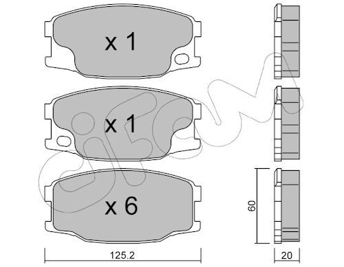 Set placute frana,frana disc 822-622-0 CIFAM