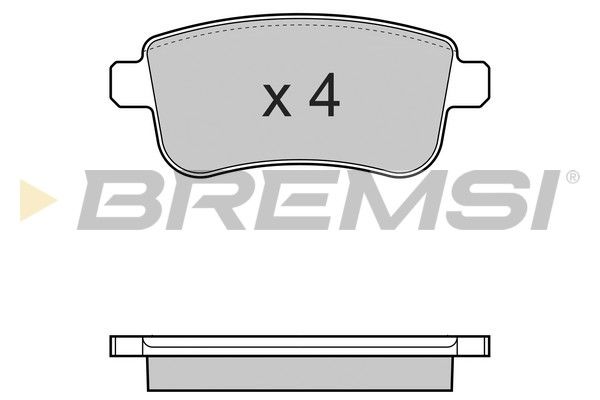 Комплект гальмівних накладок, дискове гальмо, Bremsi BP3384