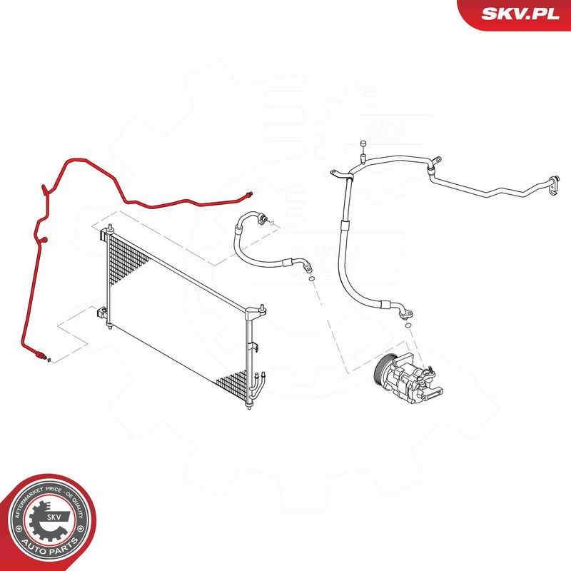 ESEN SKV 54SKV678 High/Low-pressure Line, air conditioning