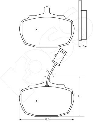 1-GNC R-206 - Diskinių stabdžių kaladėlių komplektas