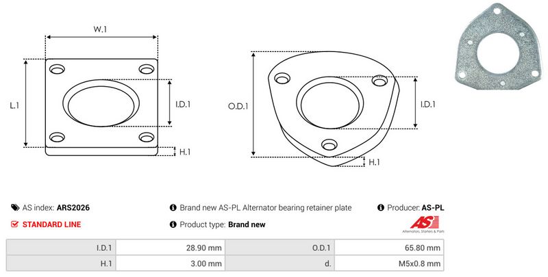 AS-PL ARS2026 Repair Set, alternator