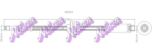 KAWE fékcső H6254