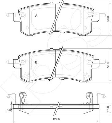 1-GNC R-1582 - Brake Pad Set, disc brake