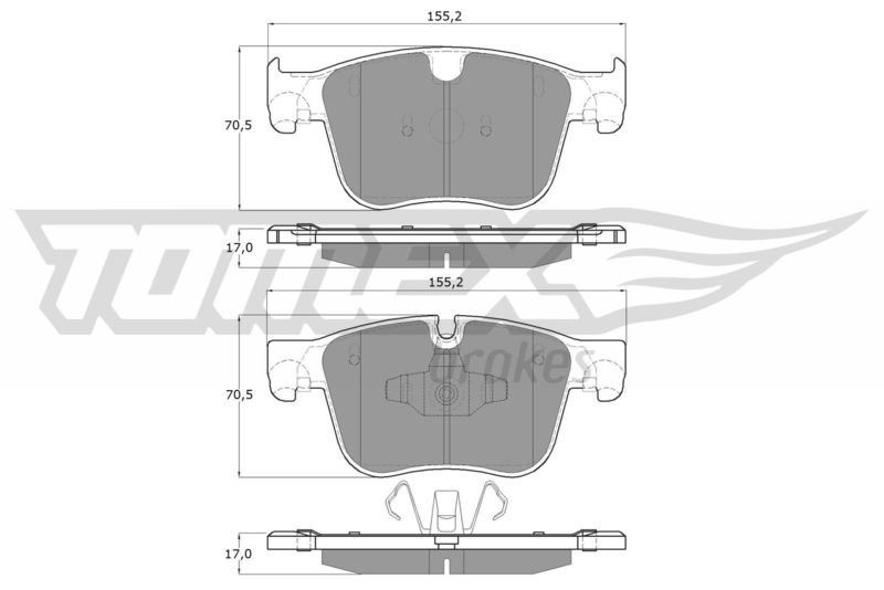 TOMEX Brakes fékbetétkészlet, tárcsafék TX 17-291