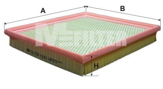 Повітряний фільтр, Mfilter K181