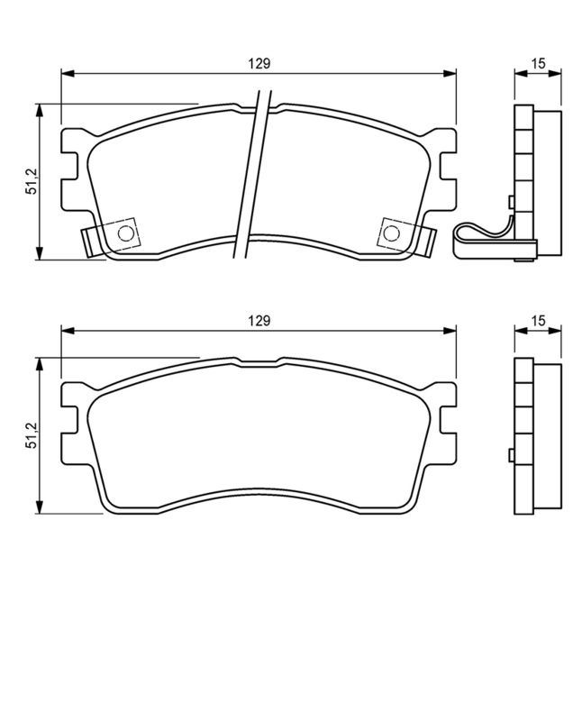 Piduriklotsi komplekt, ketaspidur, BOSCH 0 986 494 144