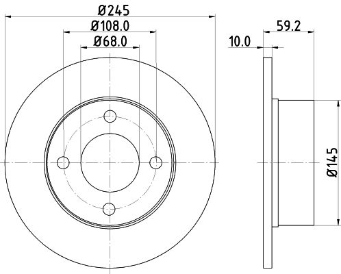 HELLA PAGID 8DD 355 100-601 Brake Disc