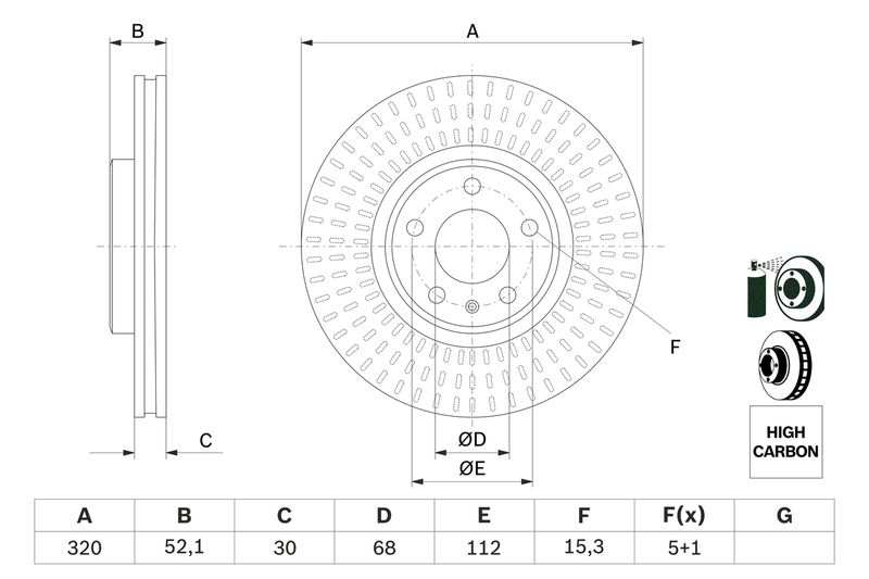 BOSCH 0 986 479 753 Brake Disc