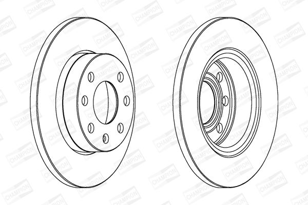 CHAMPION OPEL диск тормозной передний Astra F, Corsa, Kadett D/E, Vectra A 1.0/1.8 81-00