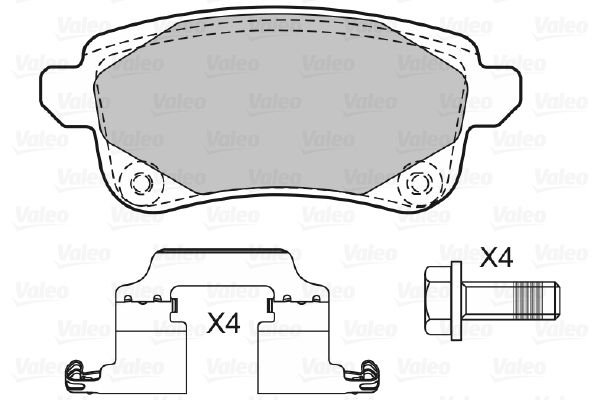 VALEO 601484 Brake Pad Set, disc brake