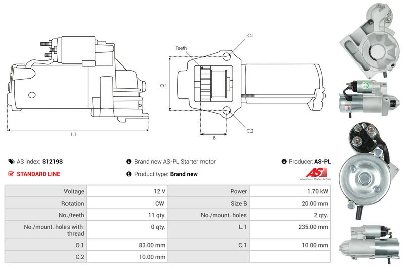 AS-PL S1219S Starter