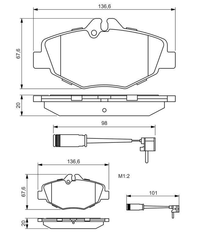 BOSCH Plaquettes de frein à disque 0 986 494 285