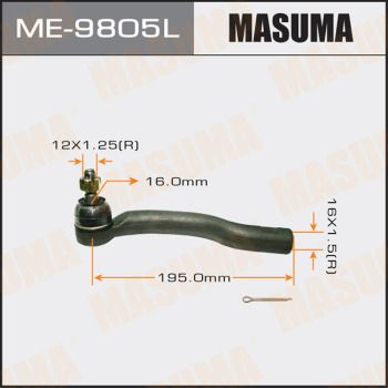 Наконечник, поперечна кермова тяга, Masuma ME9805L