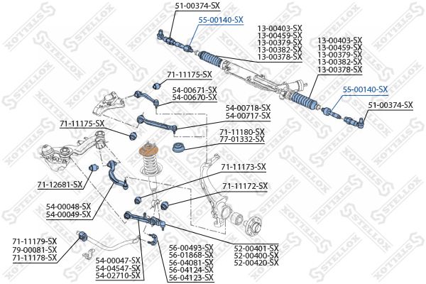 STELLOX 55-00140-SX Inner Tie Rod