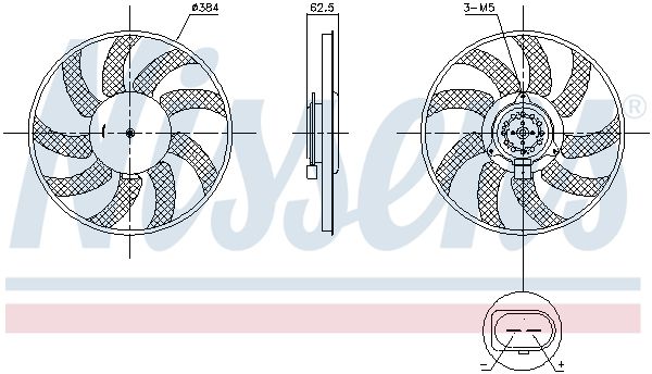 NISSENS ventilátor, motorhűtés 850099