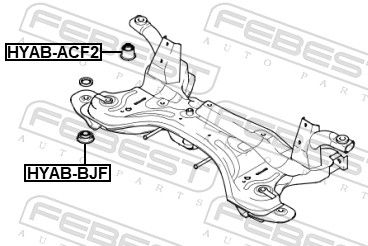 FEBEST HYAB-BJF Bushing, axle beam