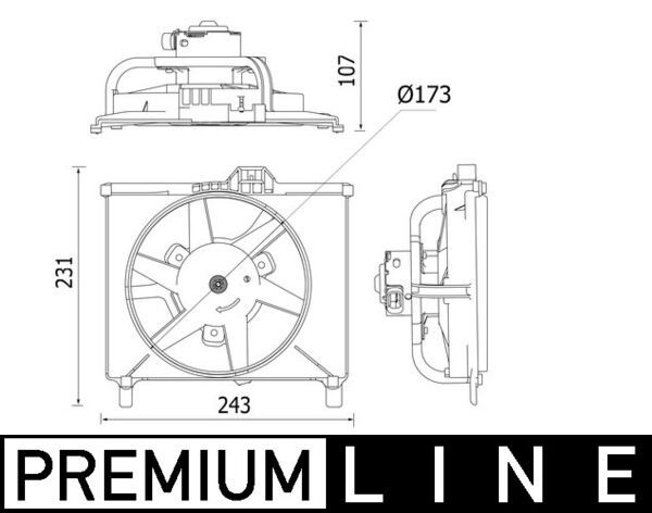 MAHLE ventilátor, motorhűtés CFF 541 000P