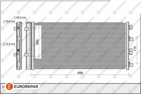 Конденсатор, система кондиціонування повітря, Eurorepar 1618100180