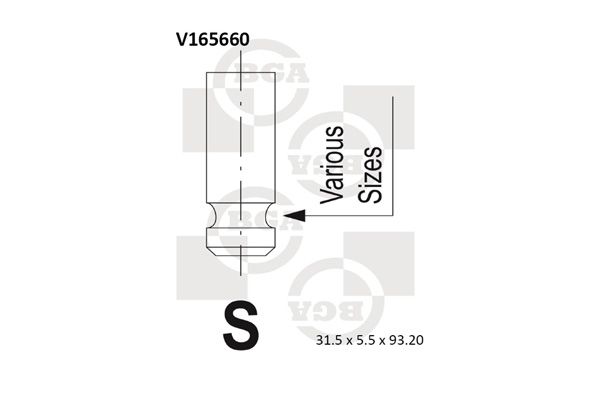 Клапан впуск. ACCENT/i30/CEED/SPORTAGE/RIO/SOUL 1.4-1.6D 06-