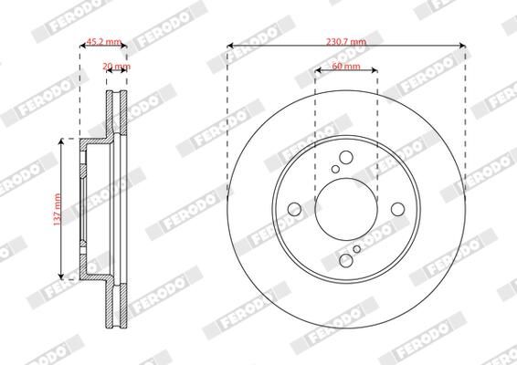FERODO DDF2968C Brake Disc