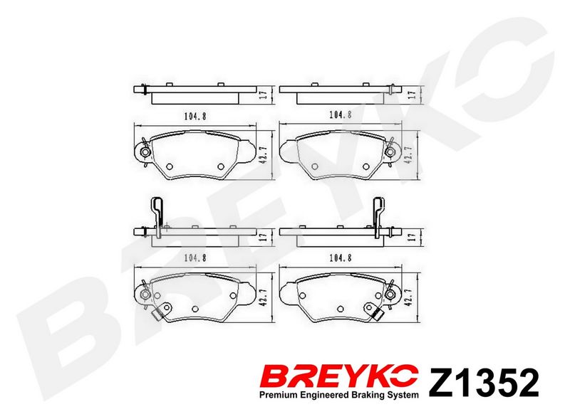 DAVID VASCO Z1352 Brake Pad Set, disc brake
