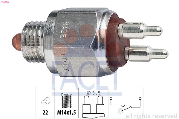Comutator, lampa marsalier 7.6036 FACET