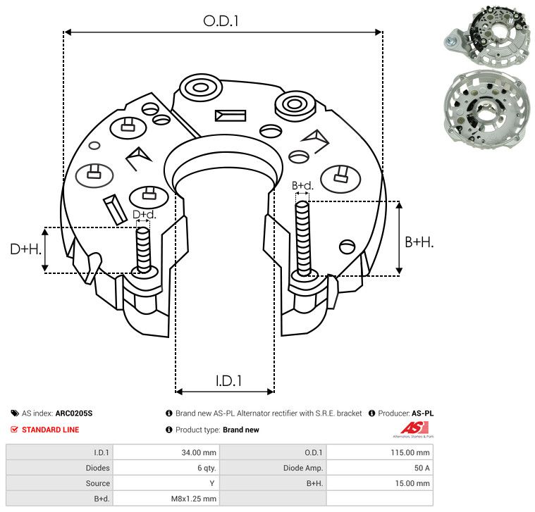 Kaitsekate, generaator, AS-PL ARC0205S