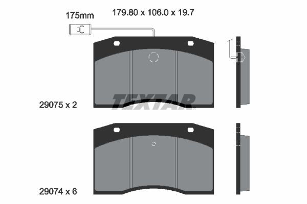 TEXTAR 2907503 Brake Pad Set, disc brake