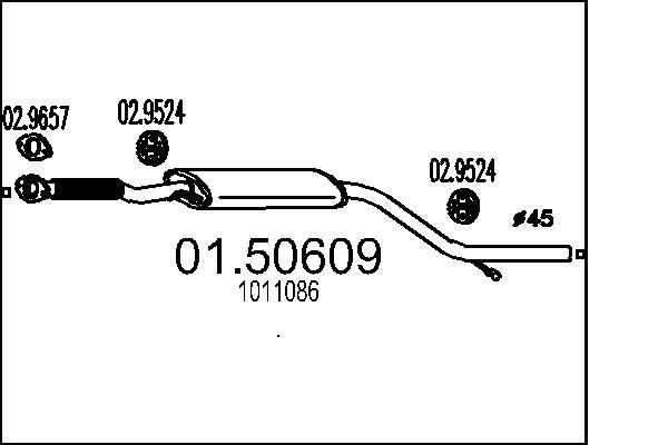 MTS középső hangtompító 01.50609
