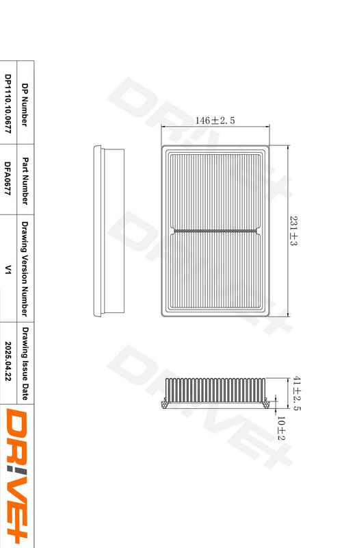 Filtru aer DP1110.10.0677 Dr!ve+