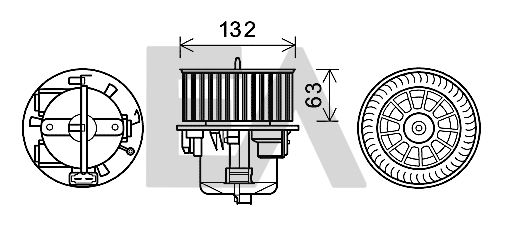 Motor eléctrico, ventilador habitáculo