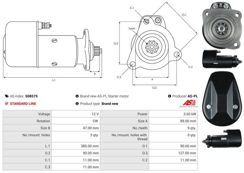AS-PL S0857S Starter