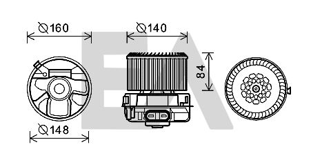 Motor eléctrico, ventilador habitáculo
