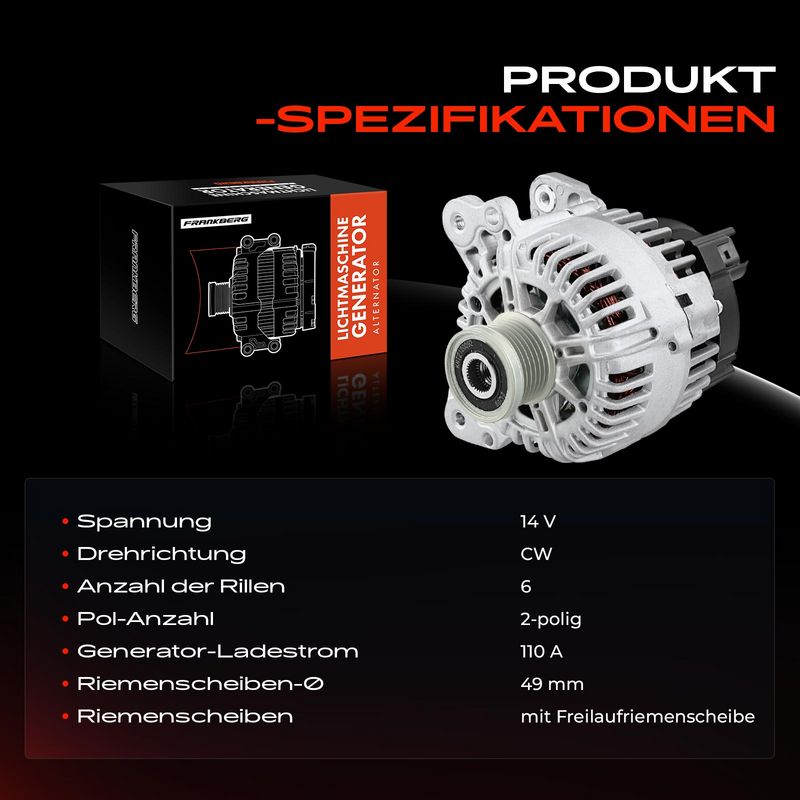 Frankberg 5481FB0001754 Alternator