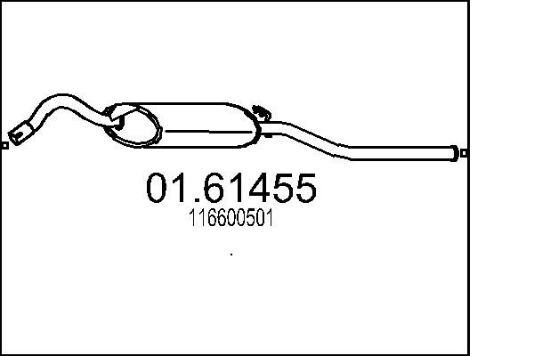 MTS hátsó hangtompító 01.61455