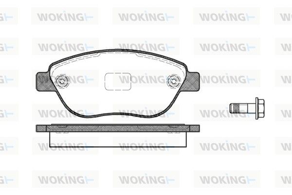 Комплект гальмівних накладок, дискове гальмо, Woking P9593.10