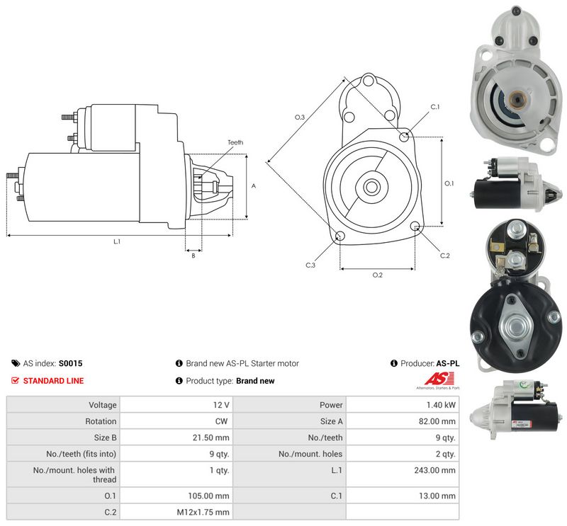 Starter, AS-PL S0015