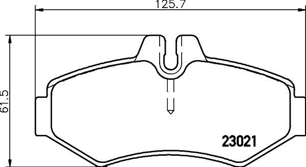 Комплект гальмівних накладок, дискове гальмо, Hella 8DB355008-651