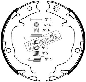 fri.tech. fékpofakészlet, rögzítőfék 1088.237K