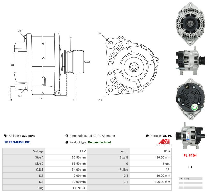 AS-PL A3019PR Generatorius