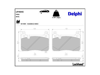 DELPHI LP4045 - Brake Pad Set, disc brake