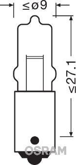 Лампа розжарювання, світильник салону, Osram 64115