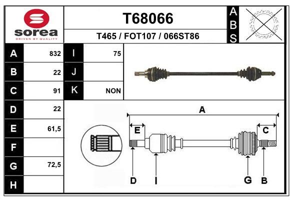 ANTRIEBSWELLE EAI T68066